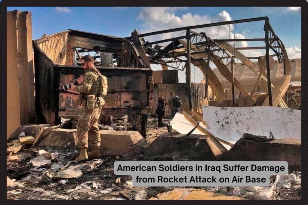 American Soldiers in Iraq Suffer Damage from Rocket Attack on Air Base